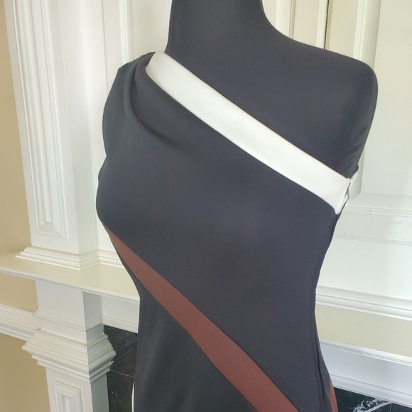 VINTAGE ONE SHOULDER MAXI DRESS - Picture 3 of 7